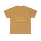 Take Care Gold Script Heavy Cotton Tee Printify