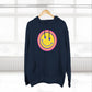Retro Rainbow Smiley Three-Panel Fleece Hoodie - snazzymerch