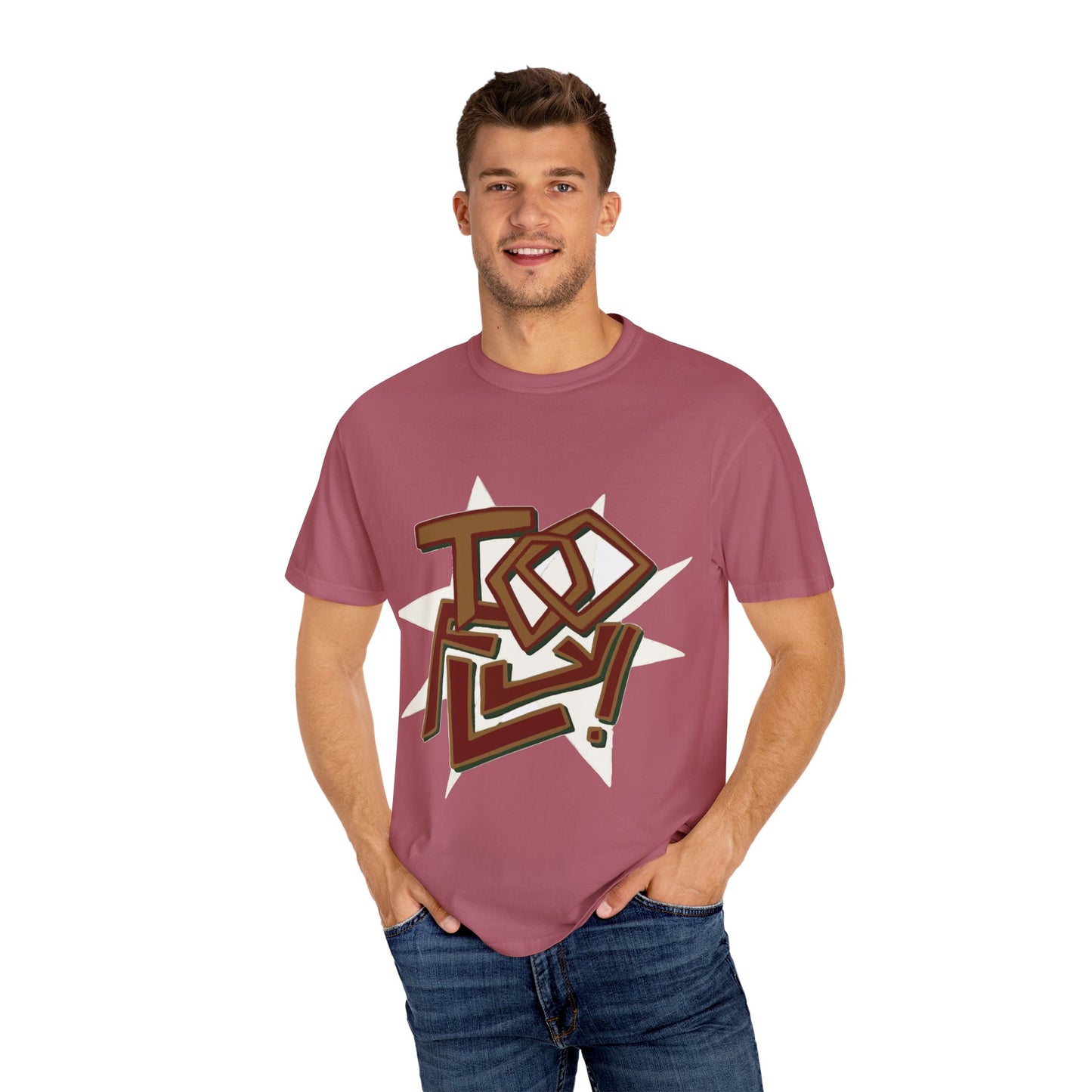 Geometric Lettering Unisex Garment-Dyed T-shirt - snazzymerch