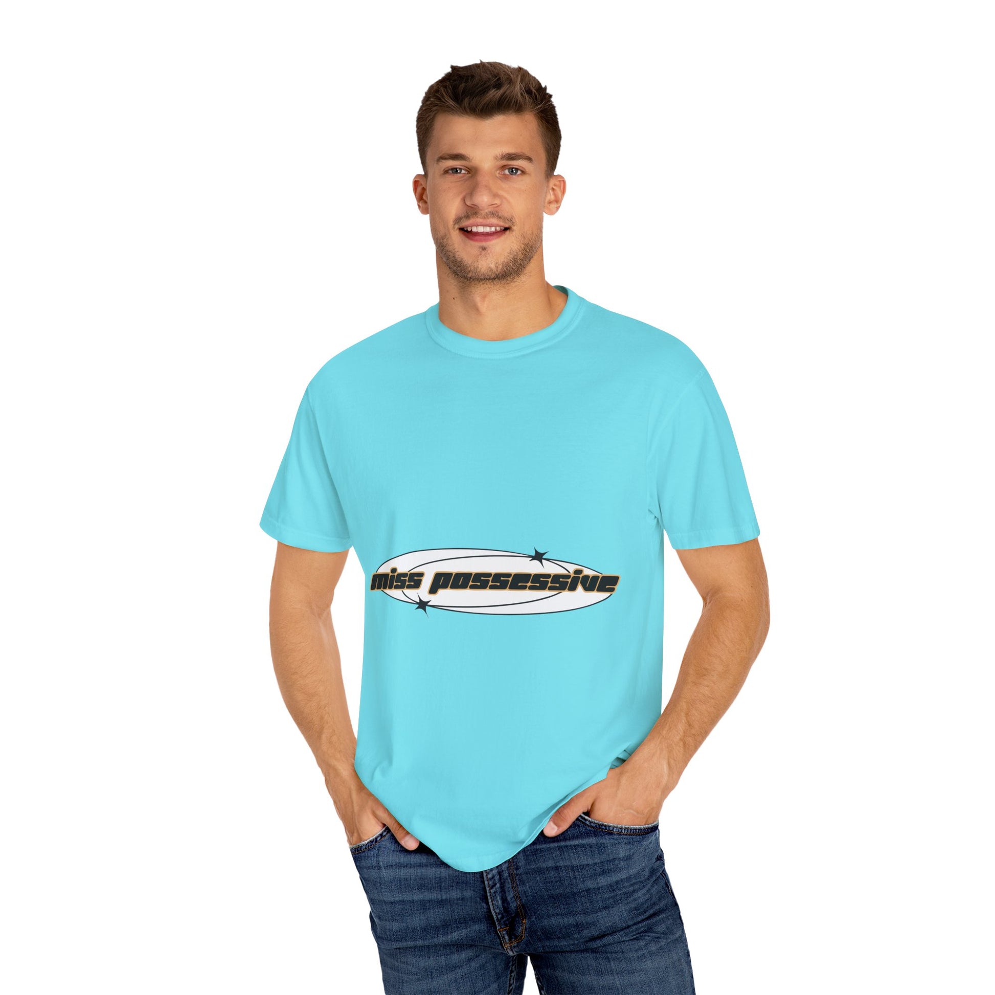 Cut-Out Text Unisex Garment-Dyed T-shirt - snazzymerch