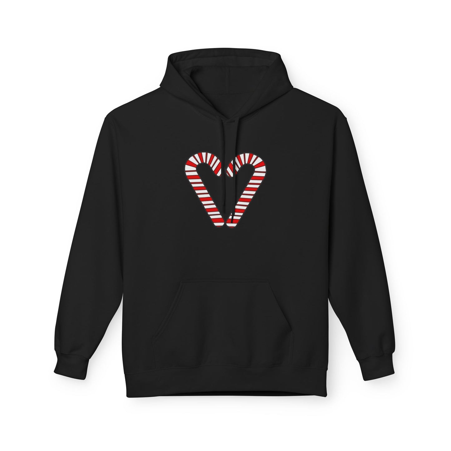 Candy Cane Heart Christmas Hoodie – Holiday Edition Printify