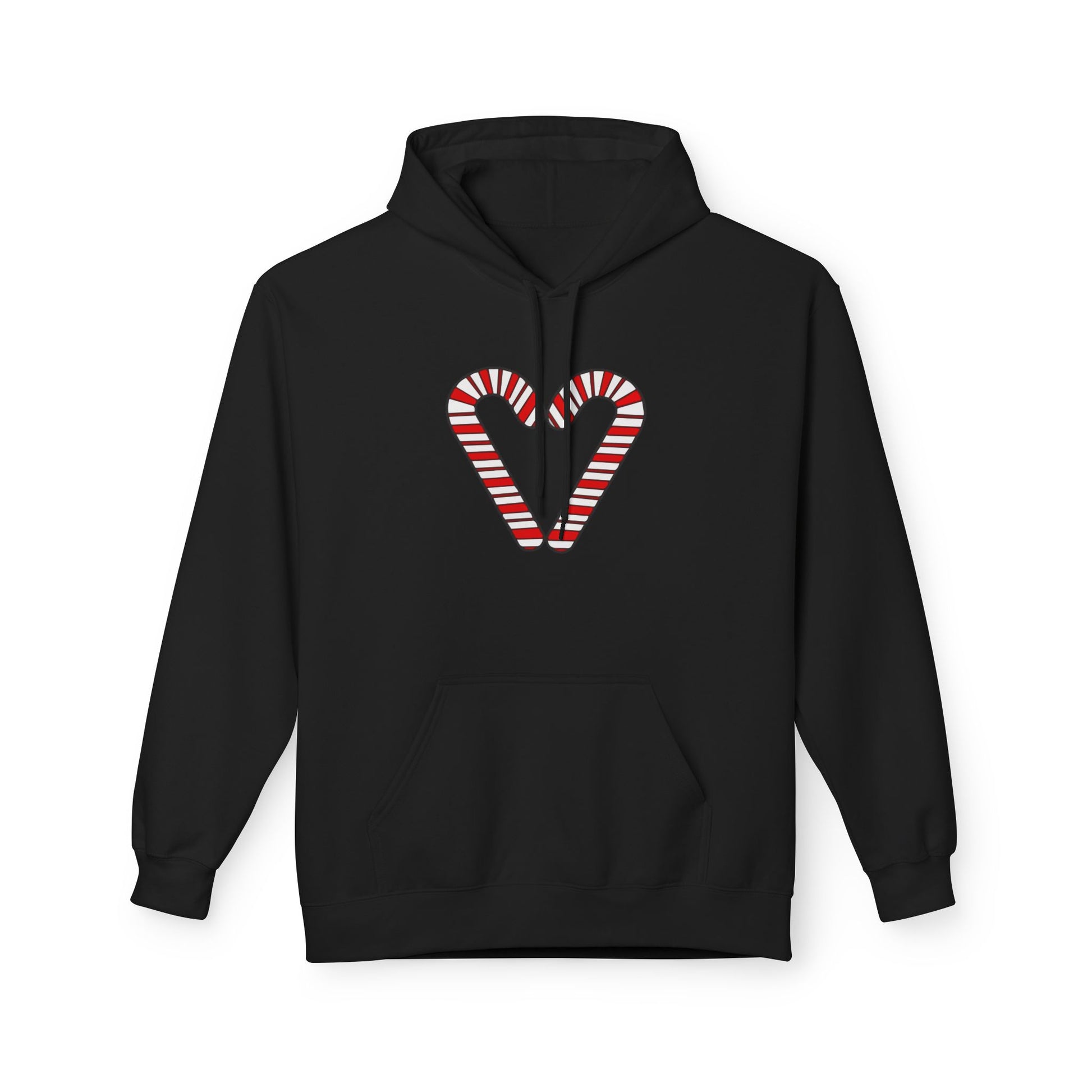 Candy Cane Heart Christmas Hoodie – Holiday Edition Printify