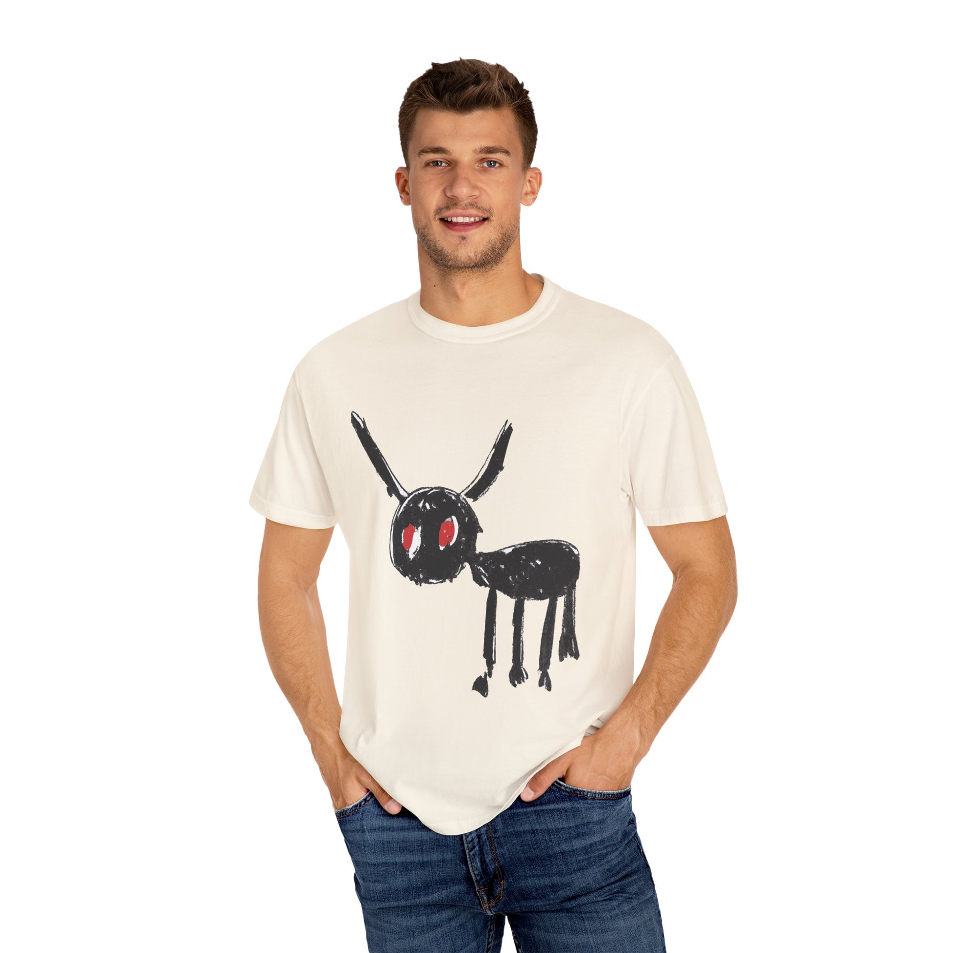 Demon Sketch Dyed Tshirt Printify