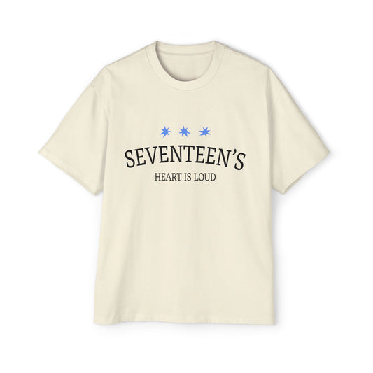 Blue Star Cluster Men's Heavy Oversized Tee - snazzymerch