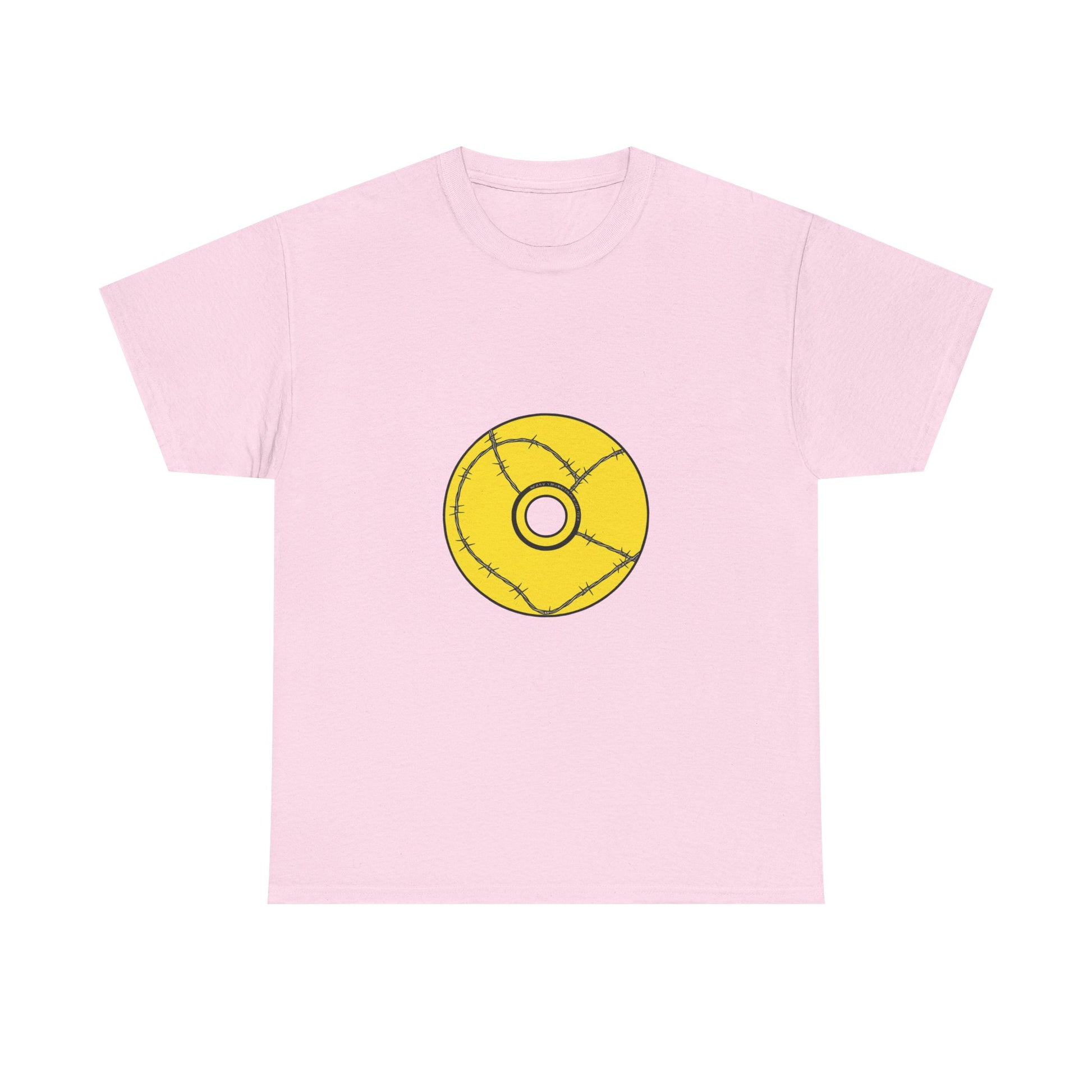 Minimalist Black Disc Outline Unisex Heavy cotton Tee Printify