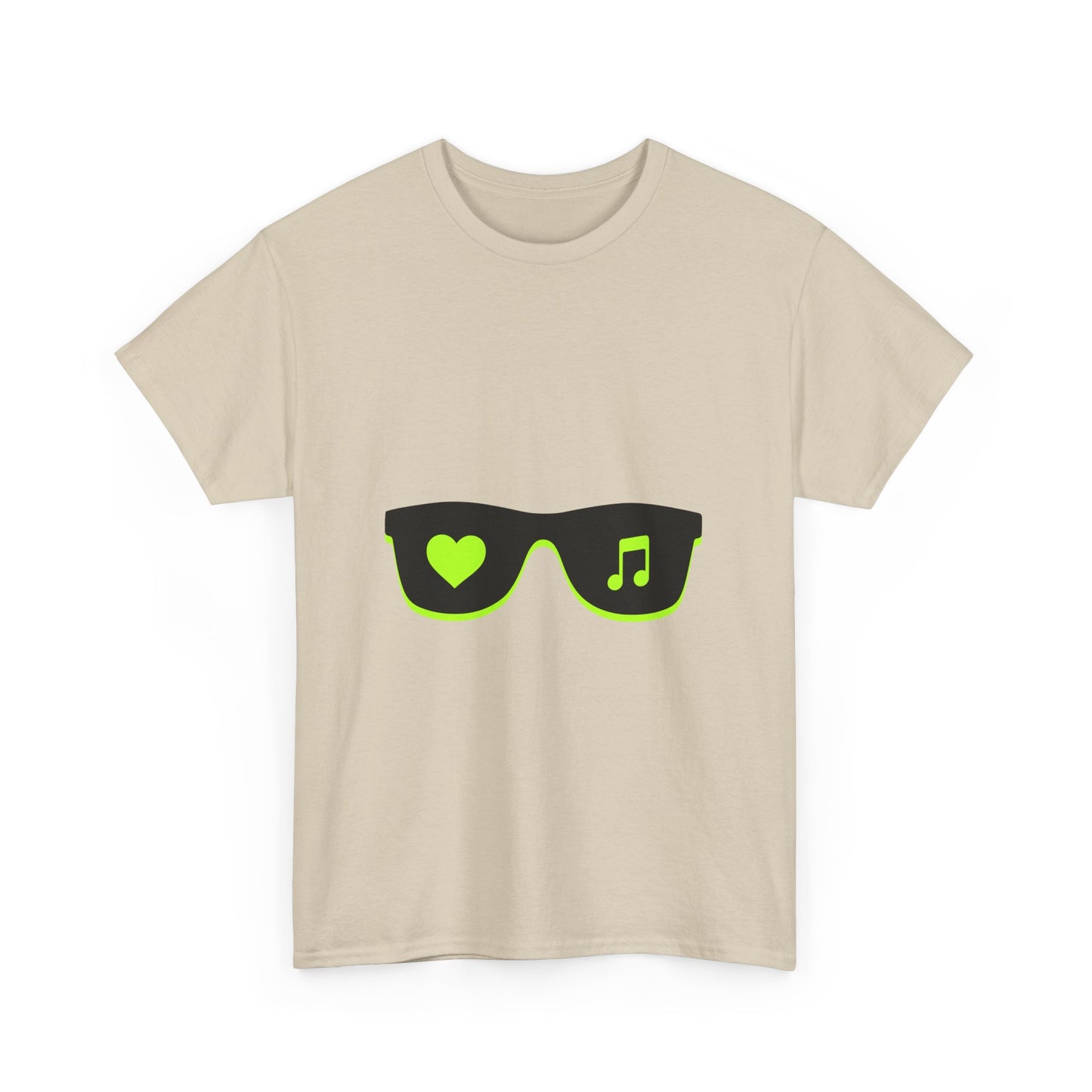 Neon Love Notes Unisex Heavy cotton tee Printify