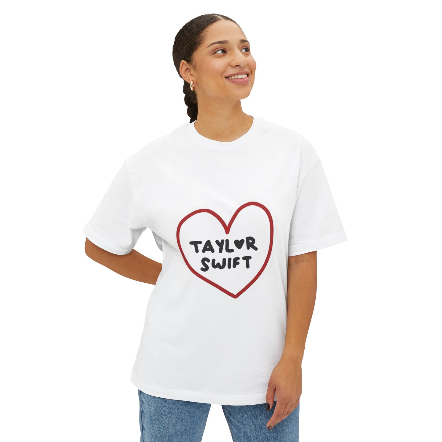Heartbeats & Midnights Unisex Oversized Boxy Tee Printify