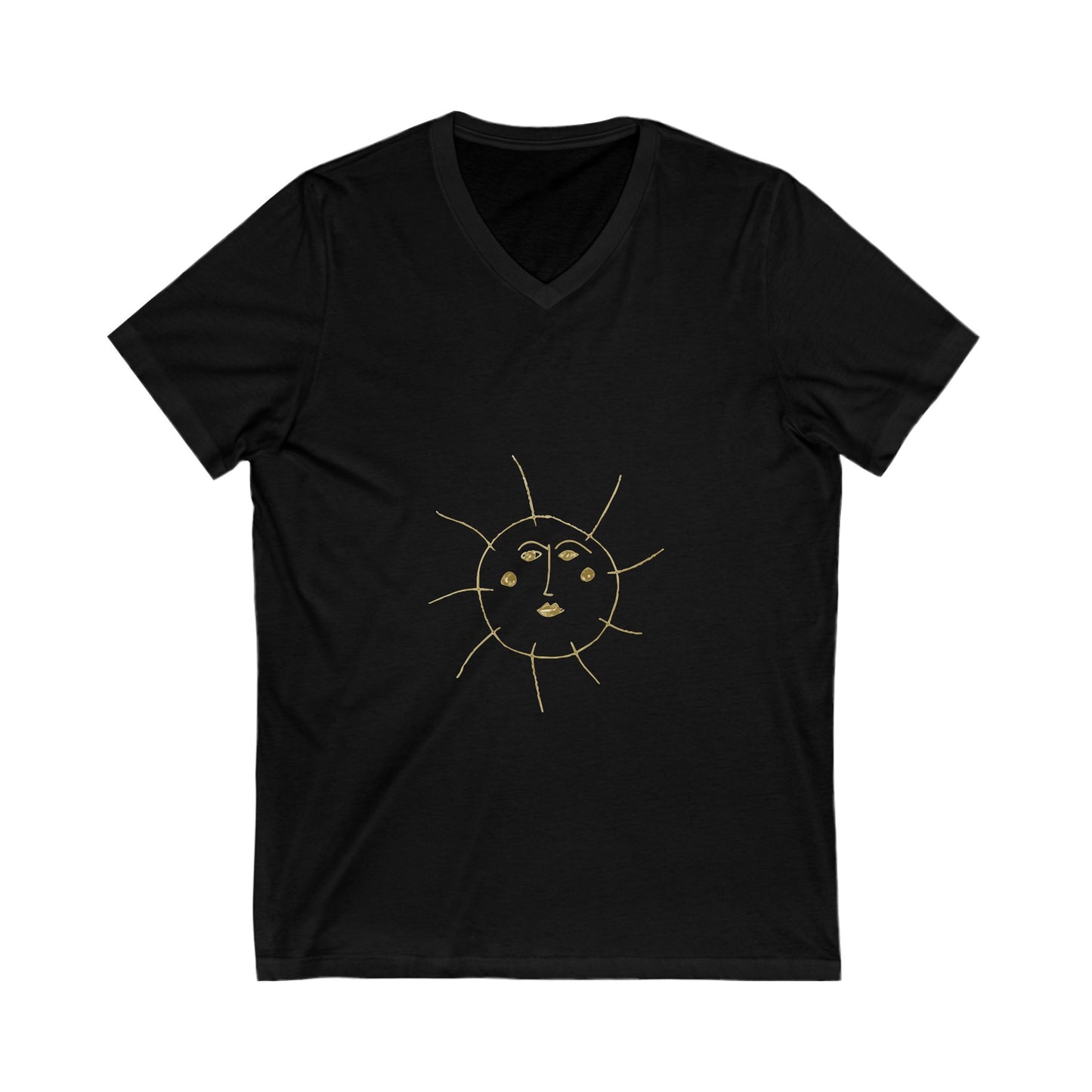 Aurora Tide Unisex Jersey Short Sleeve V-Neck Tee - snazzymerch