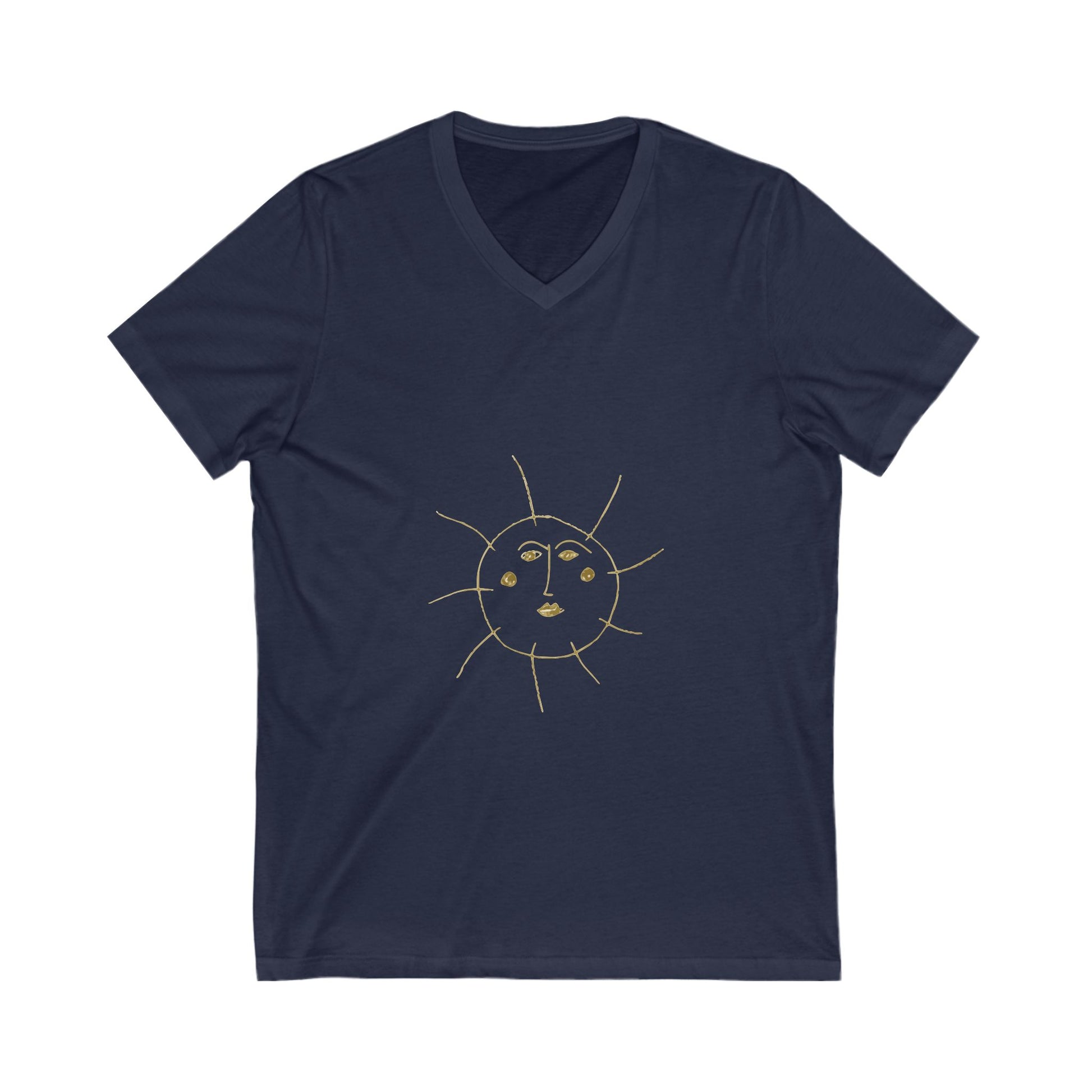 Aurora Tide Unisex Jersey Short Sleeve V-Neck Tee - snazzymerch