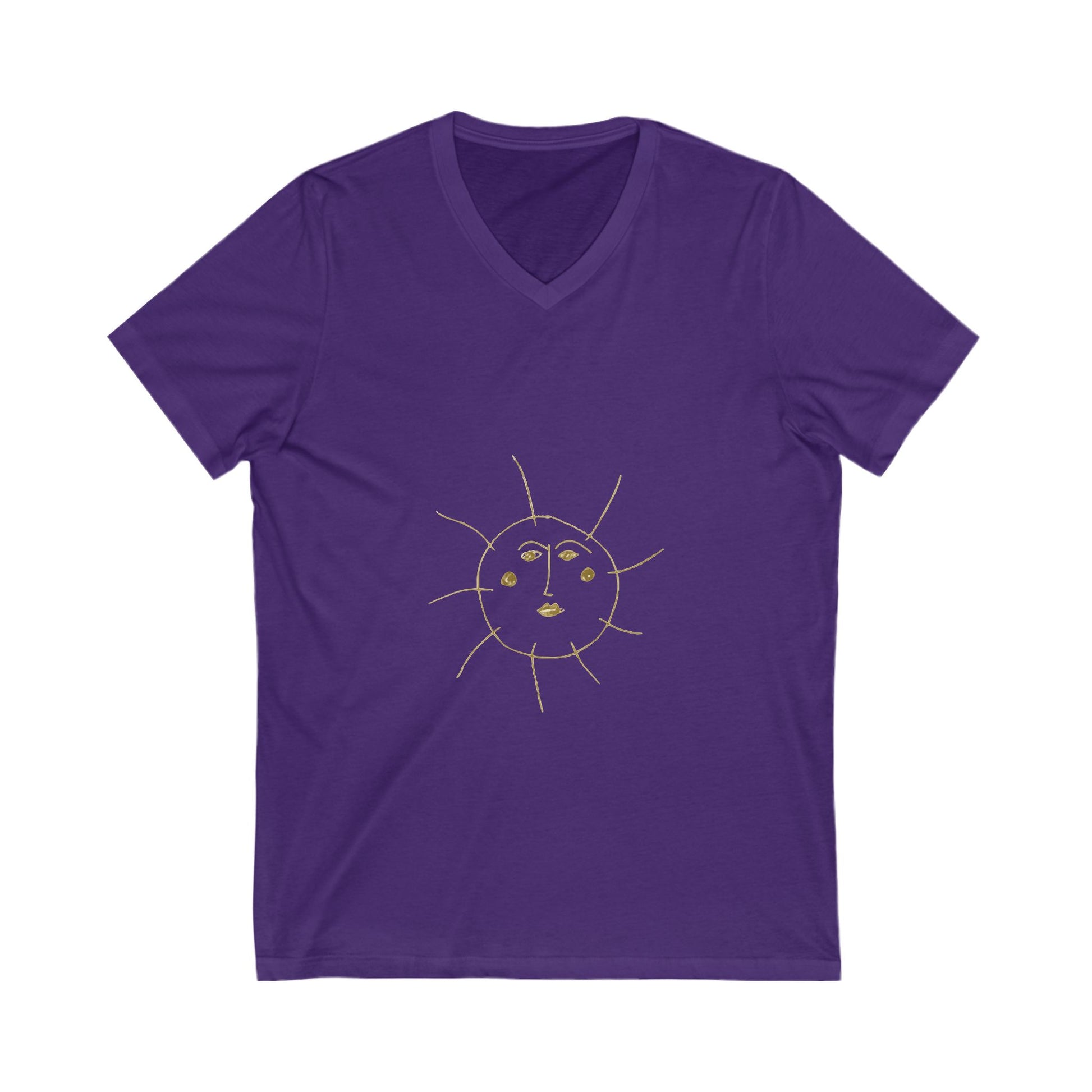 Aurora Tide Unisex Jersey Short Sleeve V-Neck Tee - snazzymerch