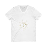 Aurora Tide Unisex Jersey Short Sleeve V-Neck Tee - snazzymerch