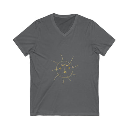 Aurora Tide Unisex Jersey Short Sleeve V-Neck Tee - snazzymerch