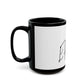 Rainbow Hat Illustration Black Mug (11oz, 15oz) - snazzymerch