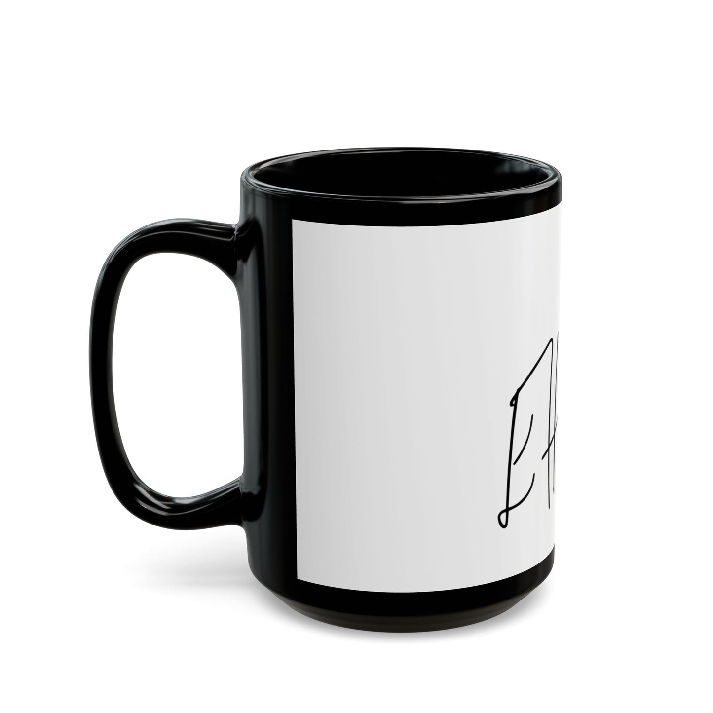Rainbow Hat Illustration Black Mug (11oz, 15oz) - snazzymerch
