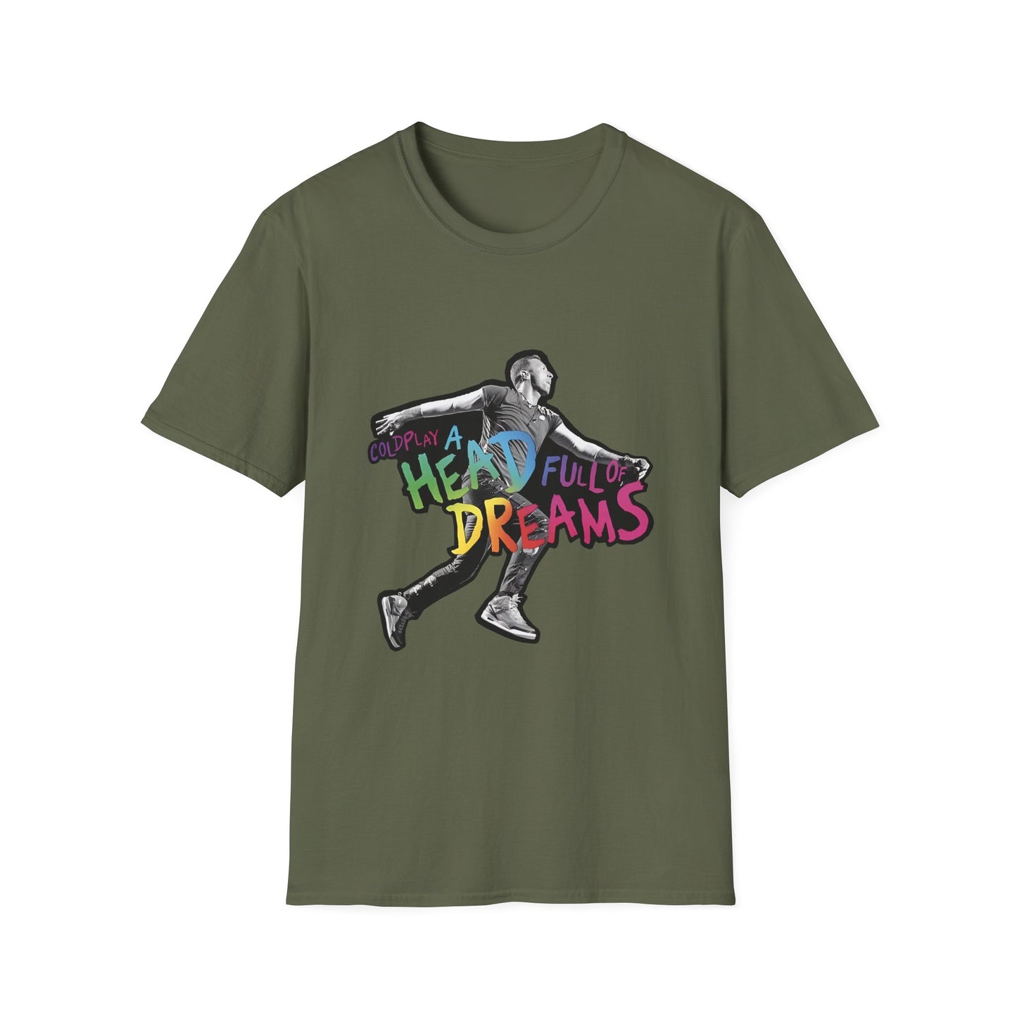 Unisex Softstyle T-Shirt Inspired by Coldplay A Head Full of Dreams Chris Printify