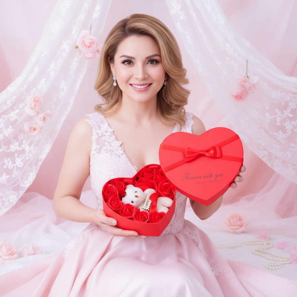 Celebrity Rose Heart Gift Box