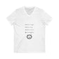 Minimalist Music Unisex Jersey Short Sleeve V-Neck Tee - snazzymerch