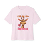 Oversized boxy Tee – Snazzy Espresso Edition Printify