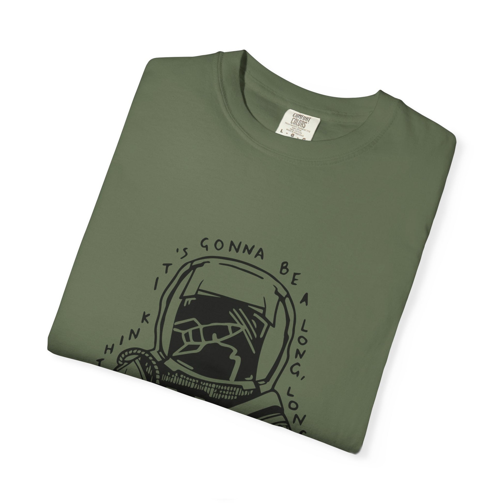 Outline Face Design Unisex Garment-Dyed T-shirt - snazzymerch