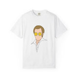 Yellow Glasses Portrait Unisex Garment-Dyed T-shirt - snazzymerch