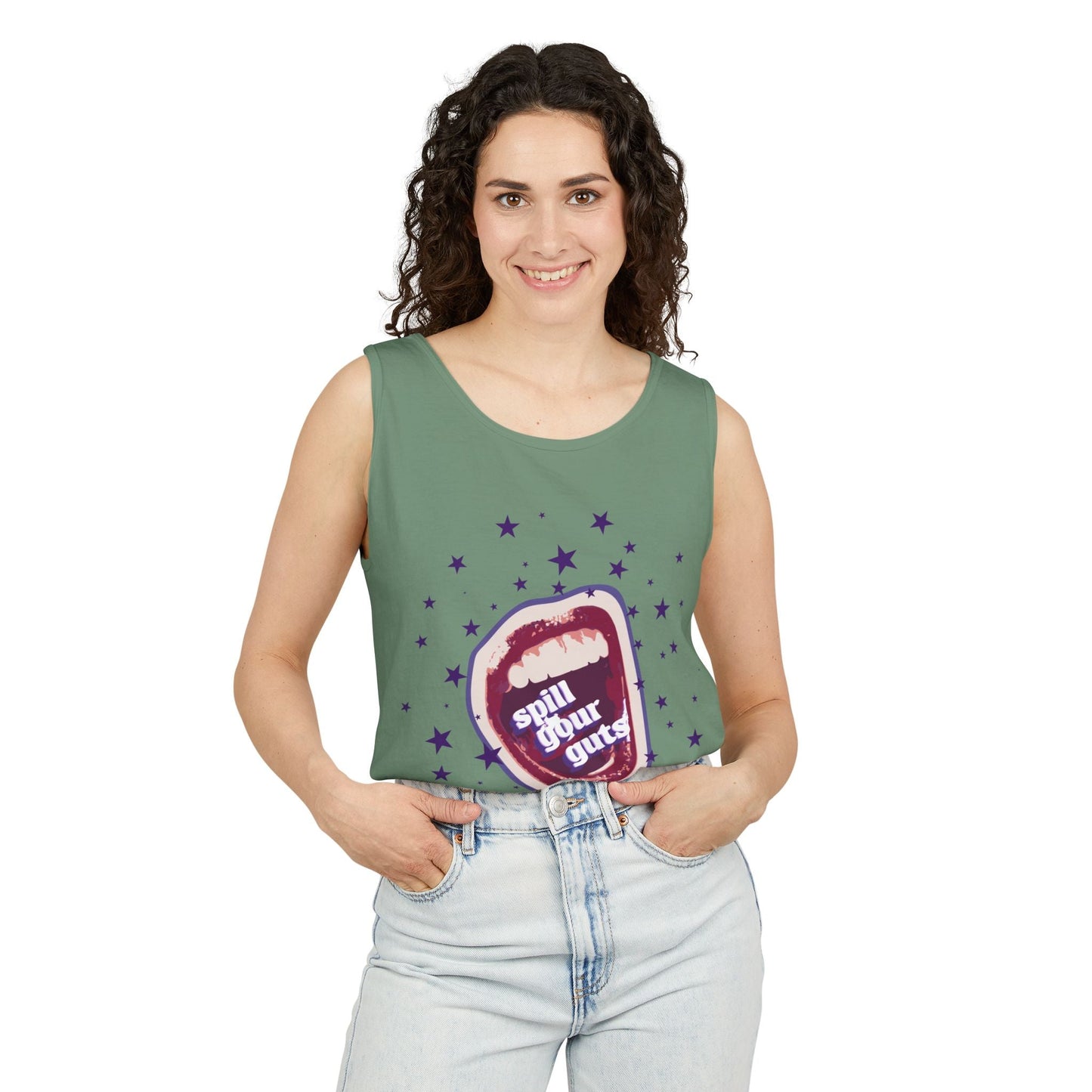 Spill Your Guts Scream-Dyed Tank Top Printify