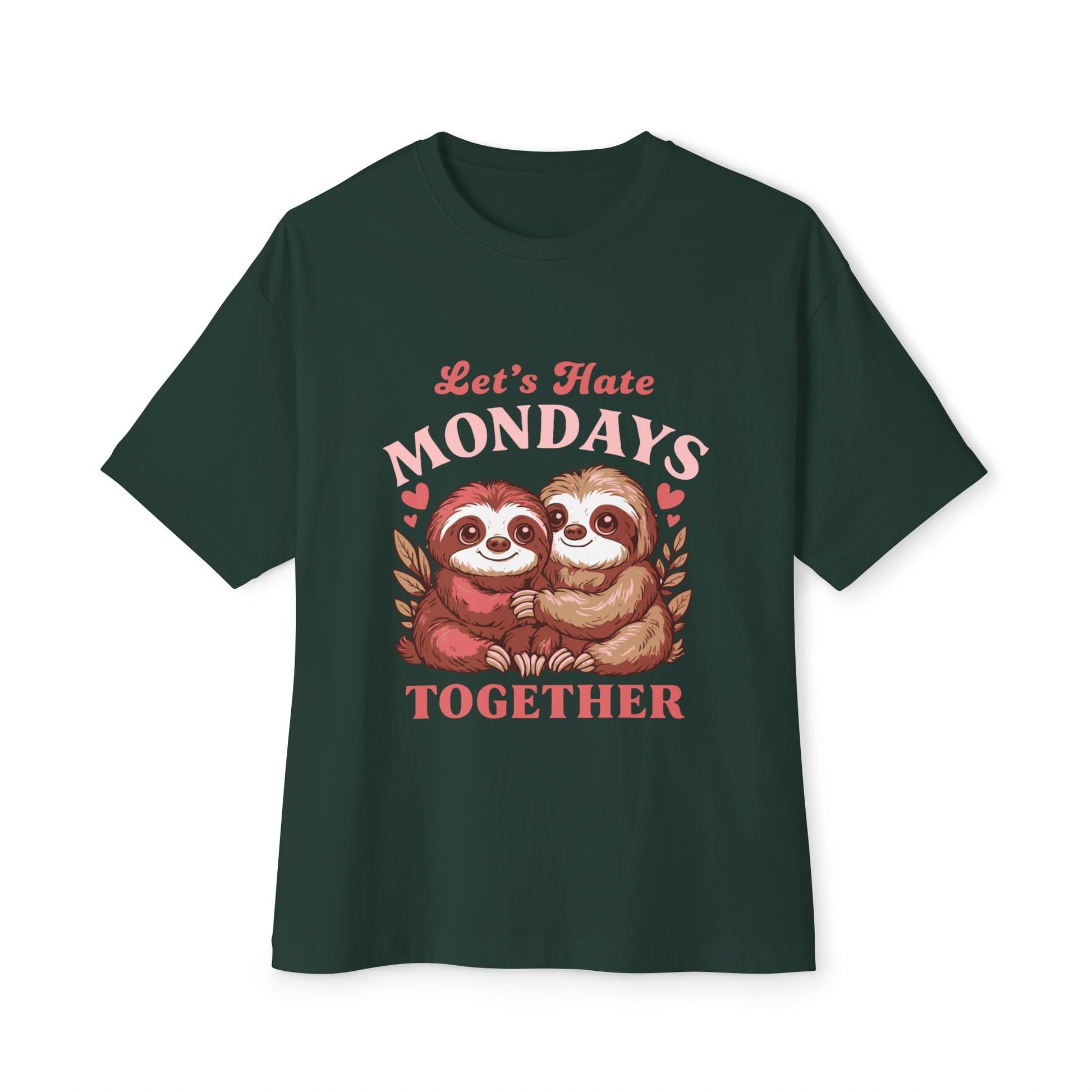 Oversized boxy Tee – Snazzy Lets hate Monday Edition Printify