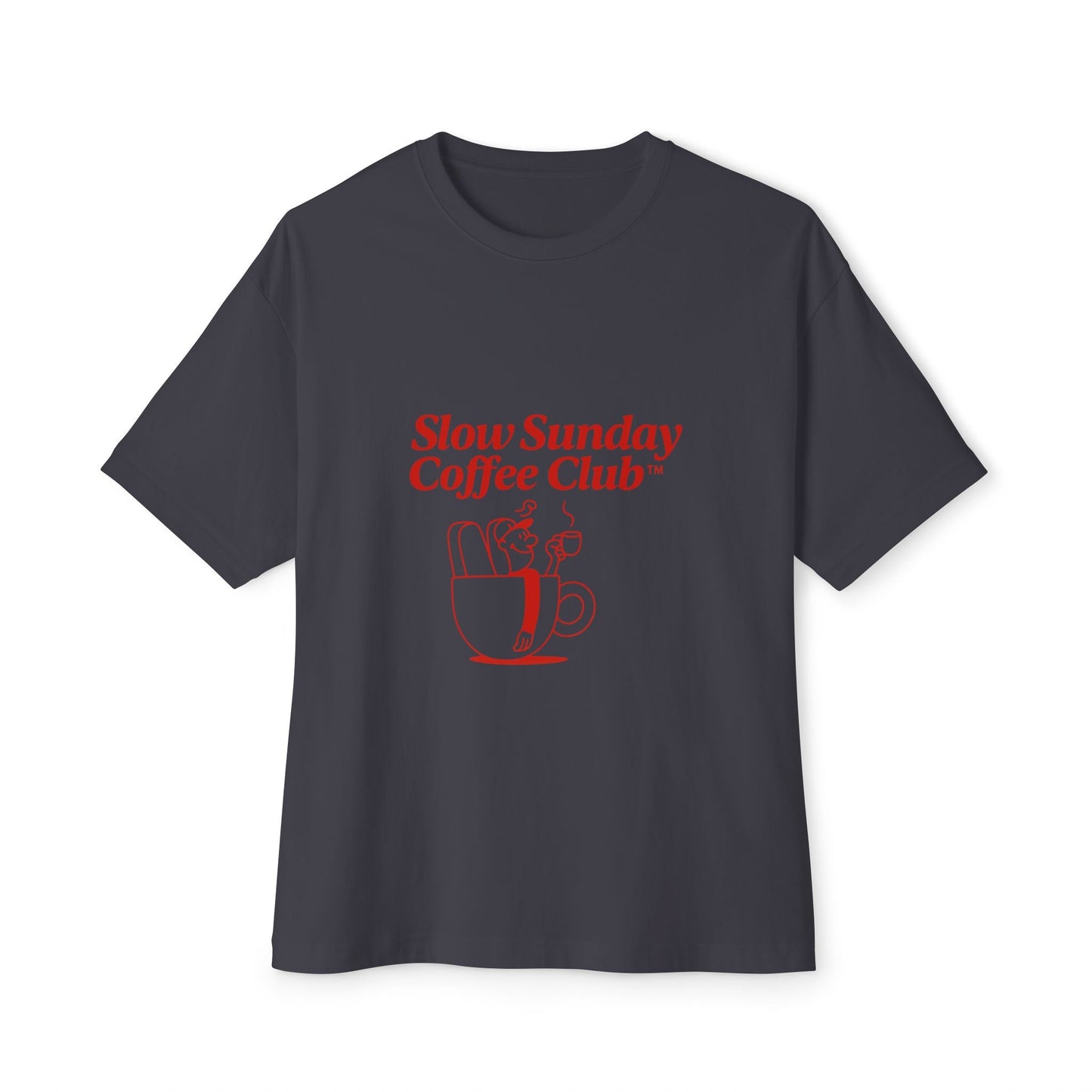 Unisex Oversized Tee – Snazzy Coffe Club Edition Printify