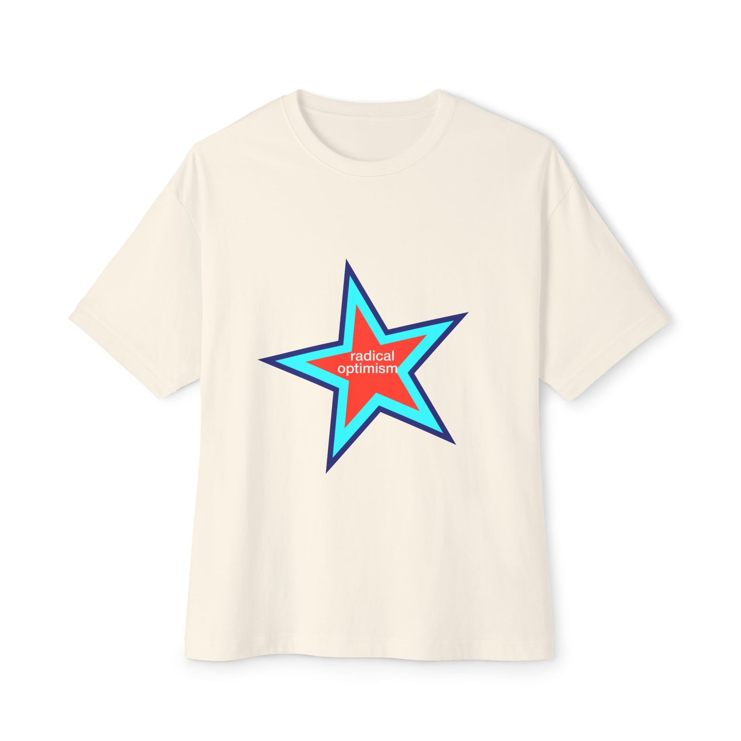 Power of Positivity Star Unisex Oversized Boxy Tee - snazzymerch