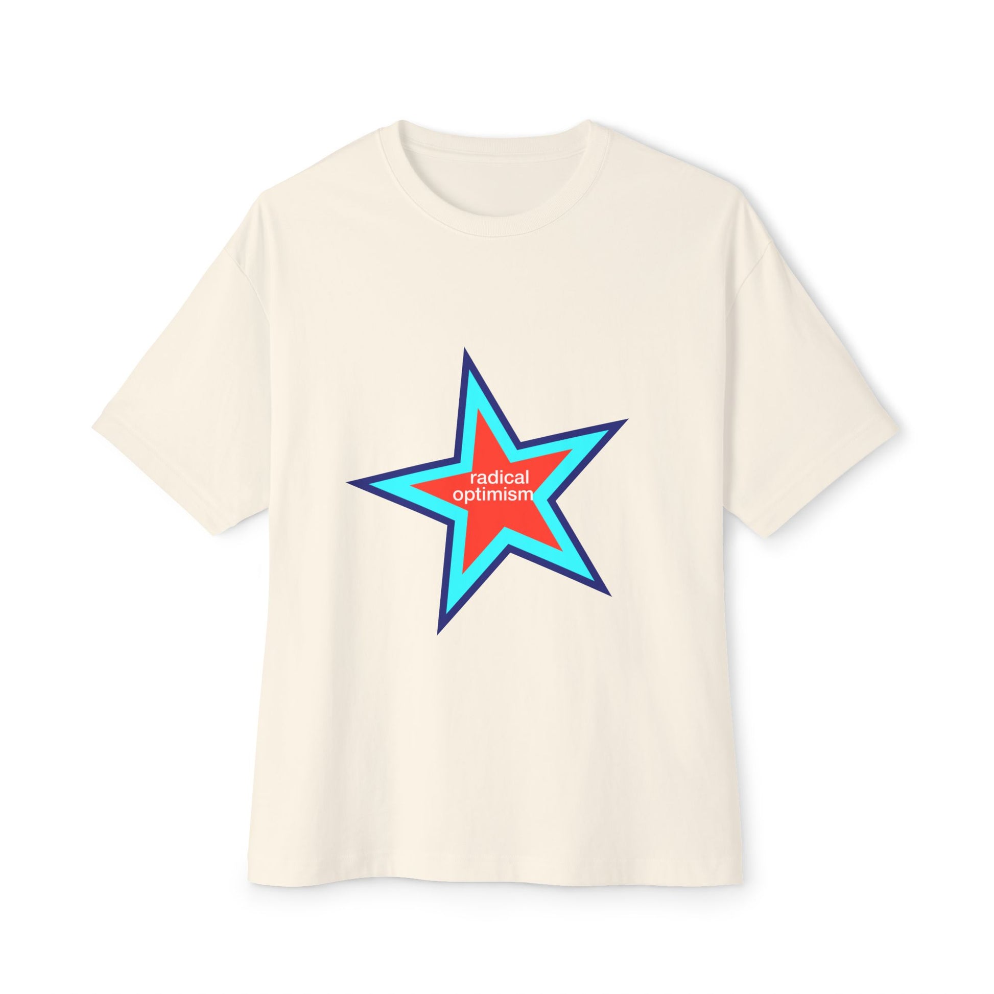 Power of Positivity Star Unisex Oversized Boxy Tee - snazzymerch