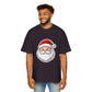 Cute Santa Face Oversized Tee – Festive Christmas Red T-Shirt Printify