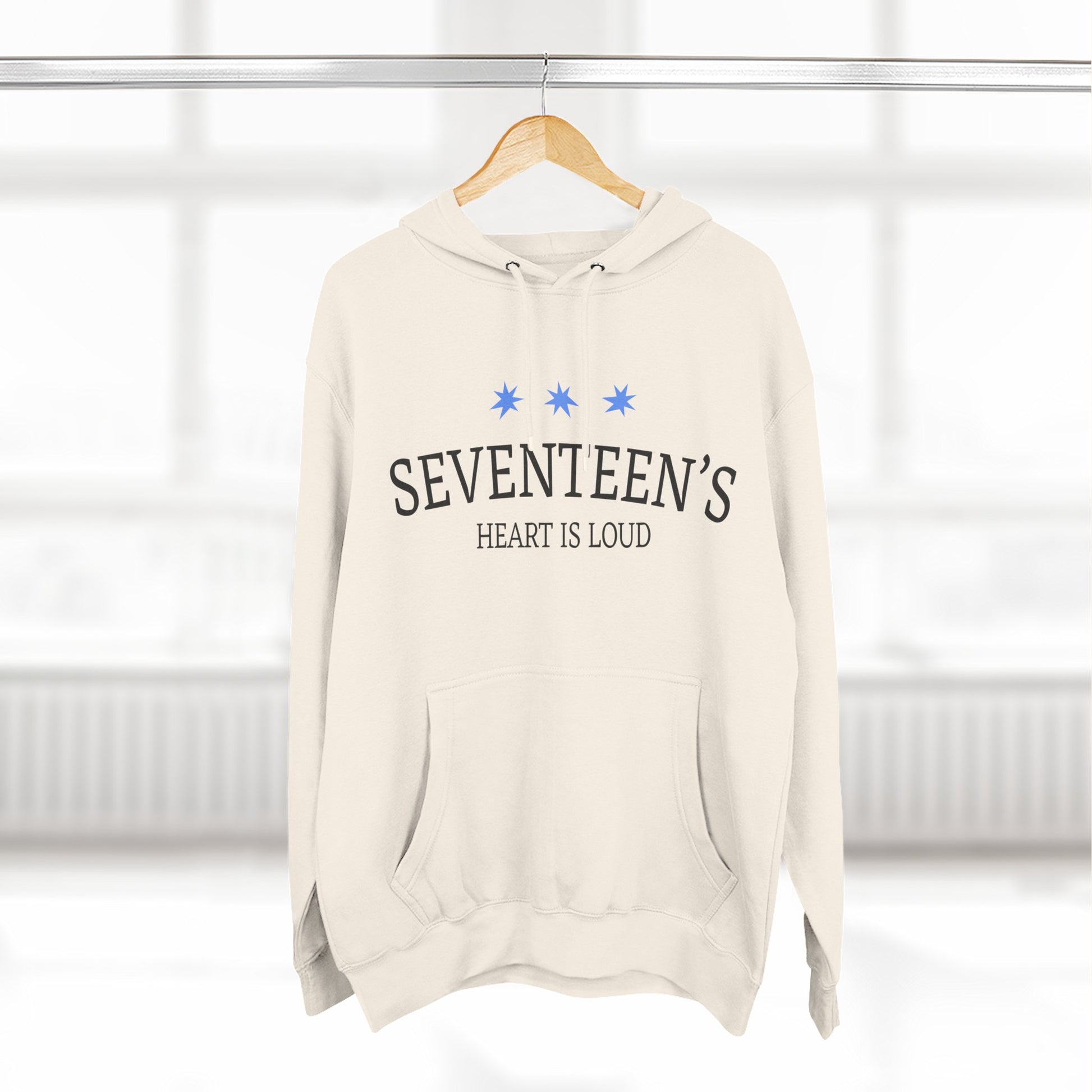 Blue Star Cluster Three-Panel Fleece Hoodie - snazzymerch