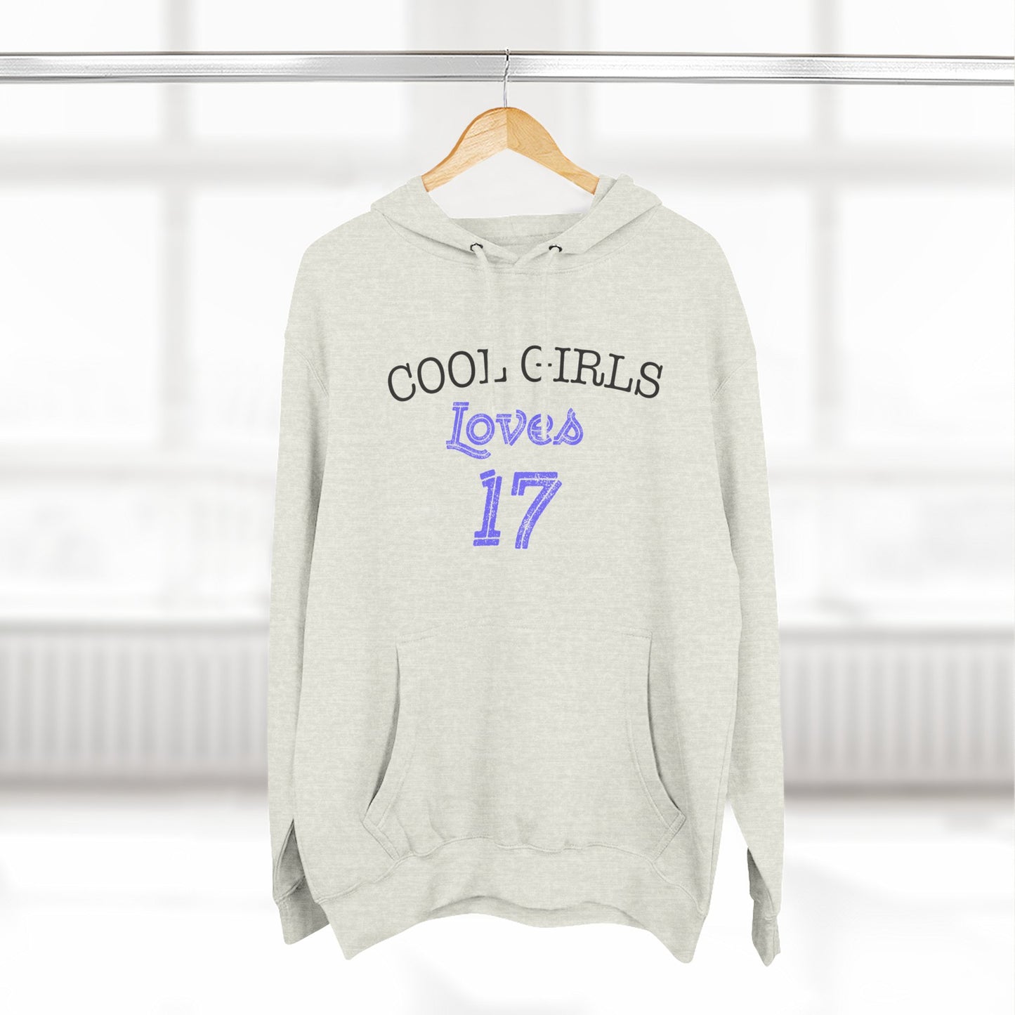 Love for 17 Graphic Three-Panel Fleece Hoodie - snazzymerch