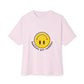 Yellow Smiley Unisex Oversized Boxy Tee - snazzymerch