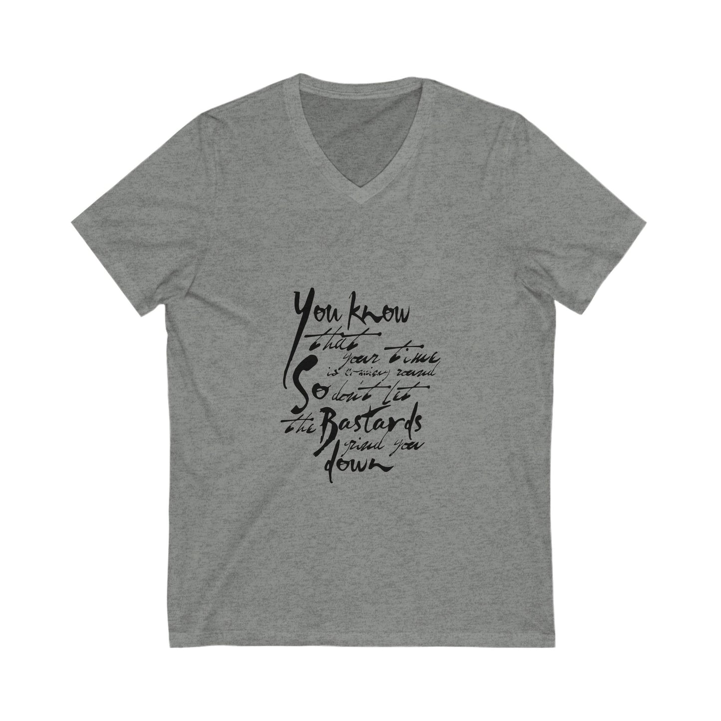 Bold Outline Logo Unisex Jersey Short Sleeve V-Neck Tee - snazzymerch