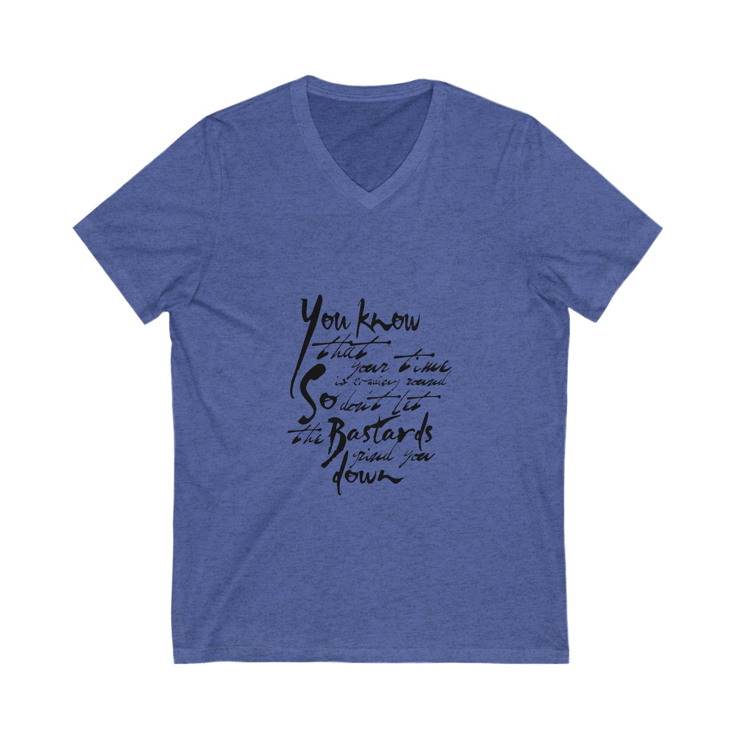 Bold Outline Logo Unisex Jersey Short Sleeve V-Neck Tee - snazzymerch