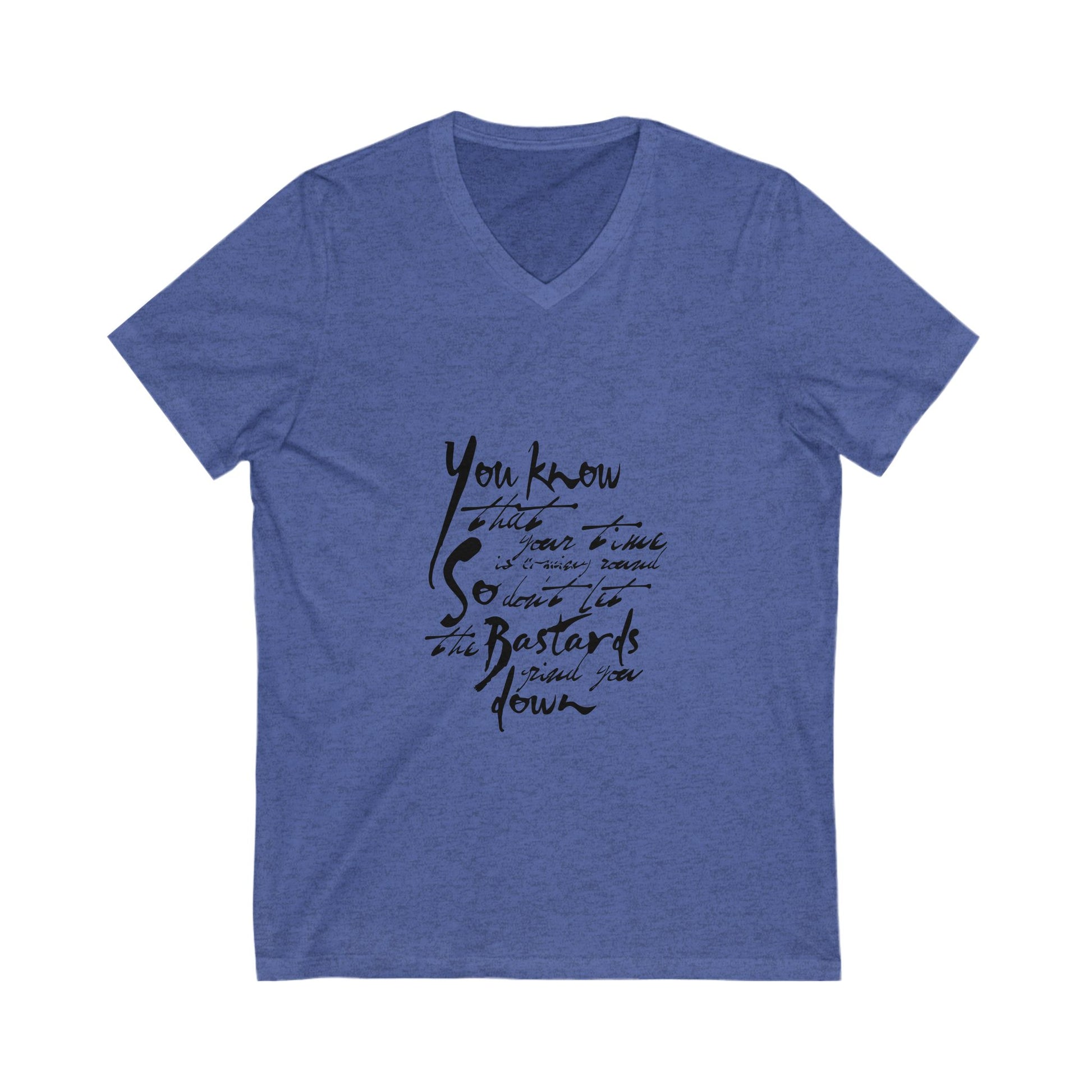 Bold Outline Logo Unisex Jersey Short Sleeve V-Neck Tee - snazzymerch
