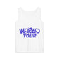 World Tour Bubble Letter-Dyed Tank Top Printify
