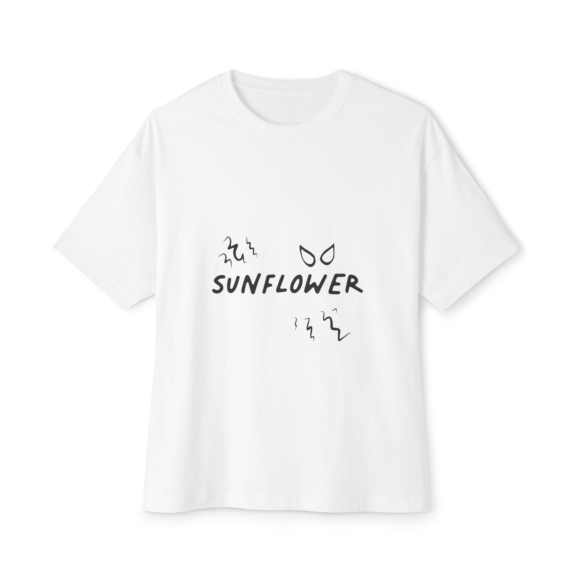 Yellow Barbed Wire Disc Unisex Oversized Boxy Tee Printify