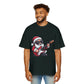 Rockstar Santa Oversized Tee – Cool Christmas Guitar T-Shirt Printify