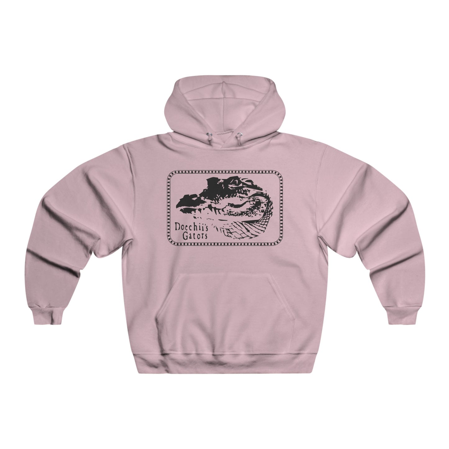 Bold Outline Typography Men's NUBLEND® Hooded Sweatshirt - snazzymerch