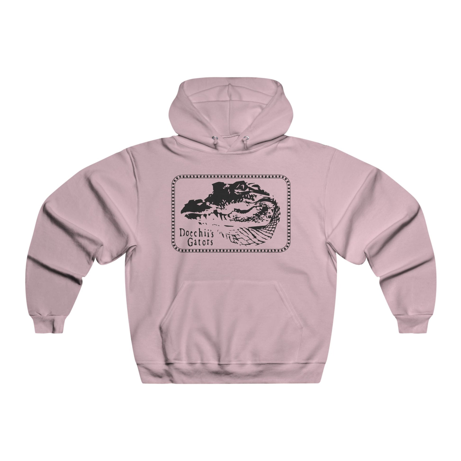 Bold Outline Typography Men's NUBLEND® Hooded Sweatshirt - snazzymerch