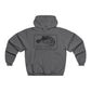 Bold Outline Typography Men's NUBLEND® Hooded Sweatshirt - snazzymerch