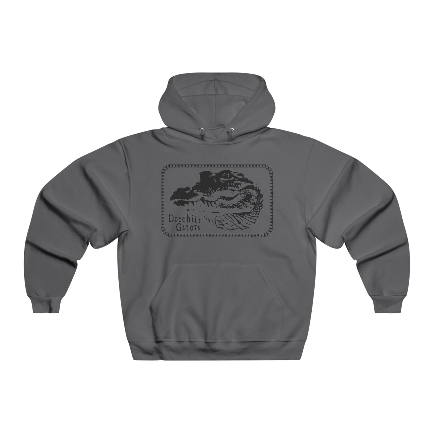 Bold Outline Typography Men's NUBLEND® Hooded Sweatshirt - snazzymerch