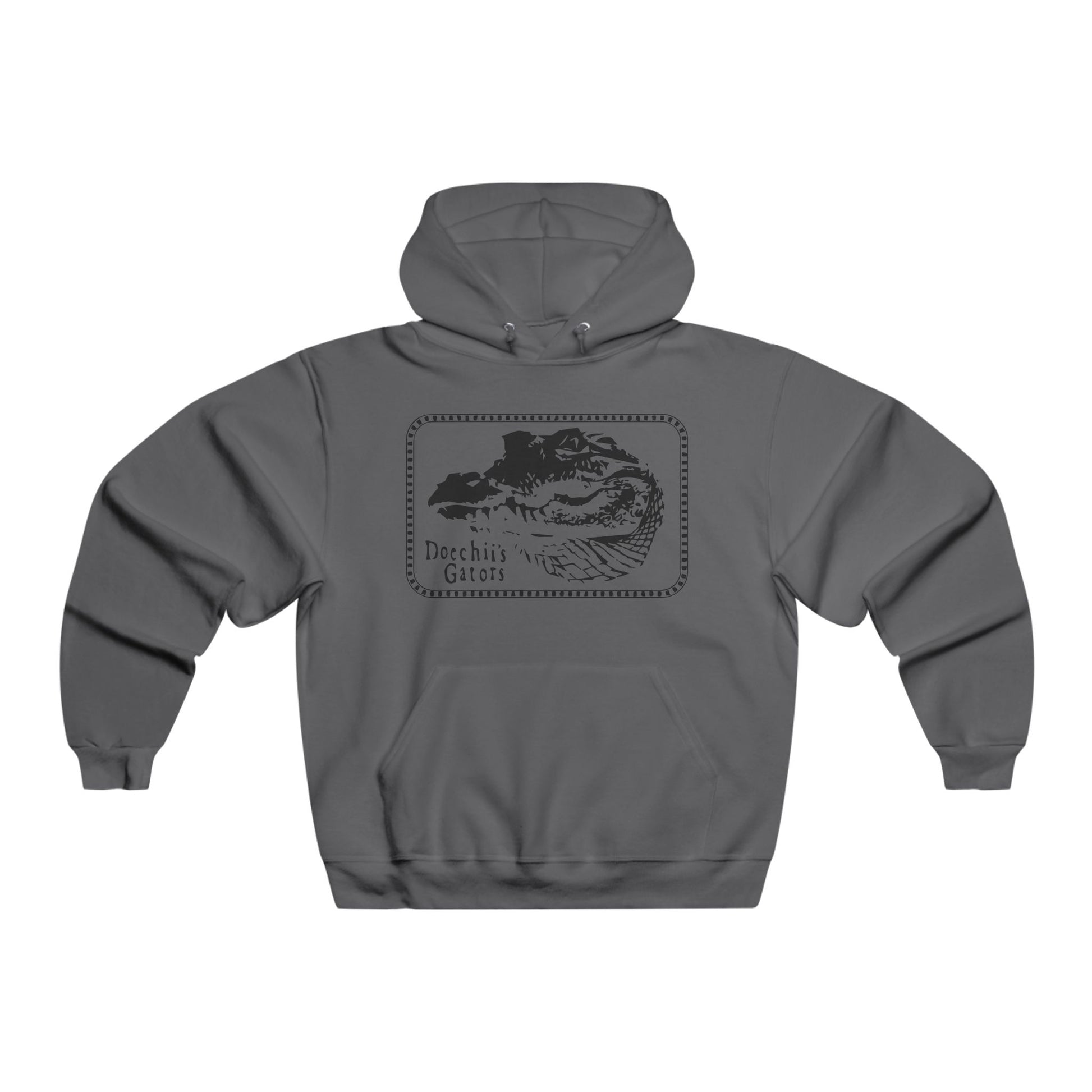 Bold Outline Typography Men's NUBLEND® Hooded Sweatshirt - snazzymerch
