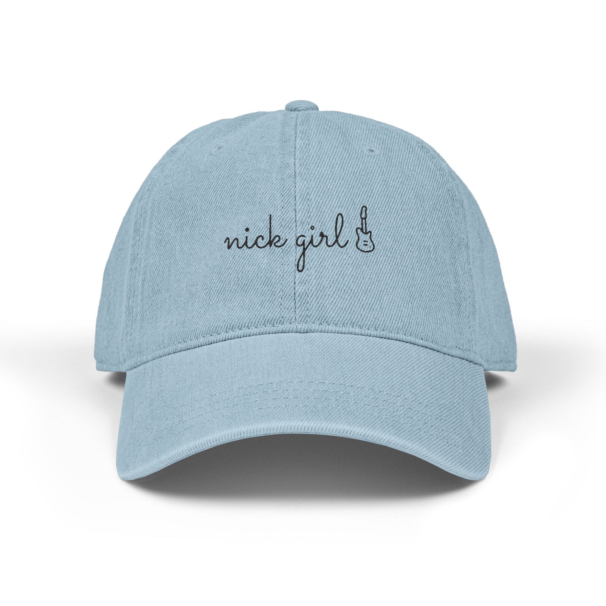 Retro Font Denim Hat (Embroidery) - snazzymerch