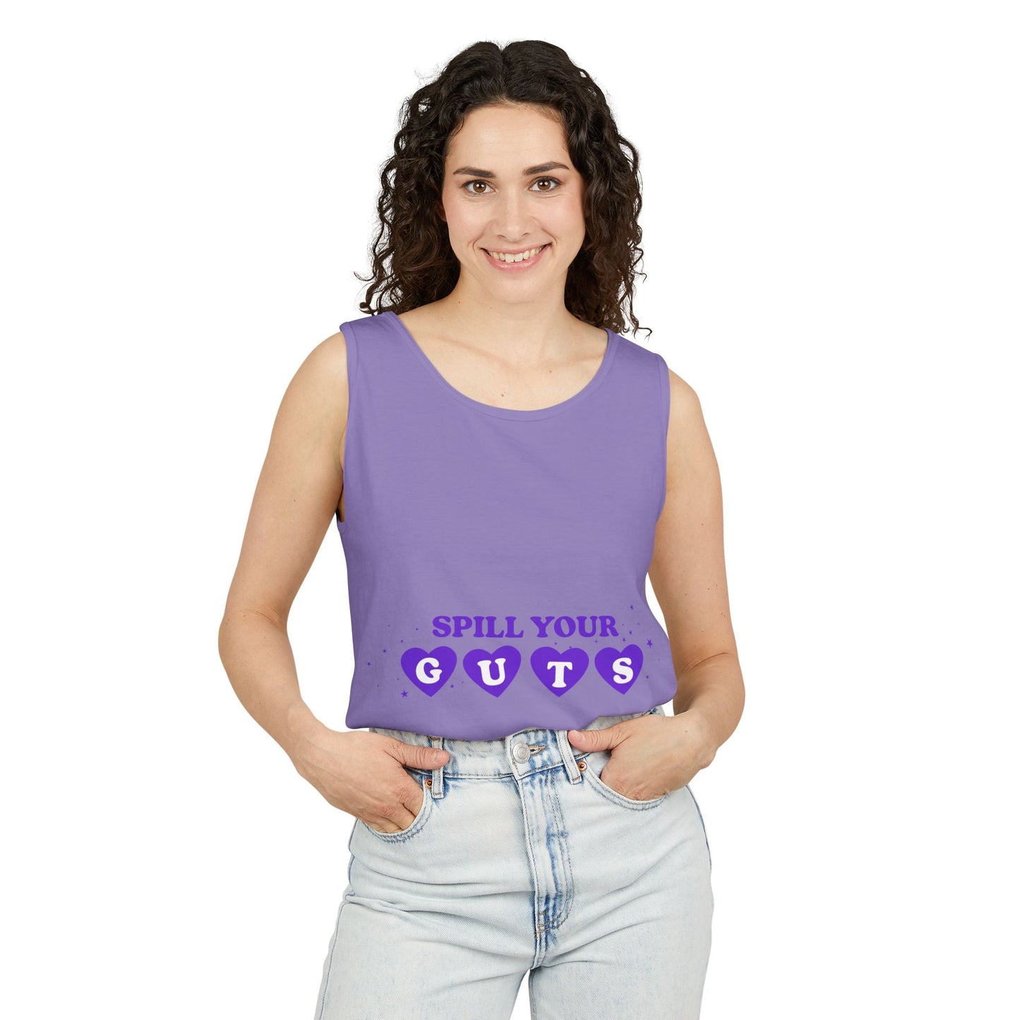 Spill Your Guts Heart-Dyed Tank Top Printify