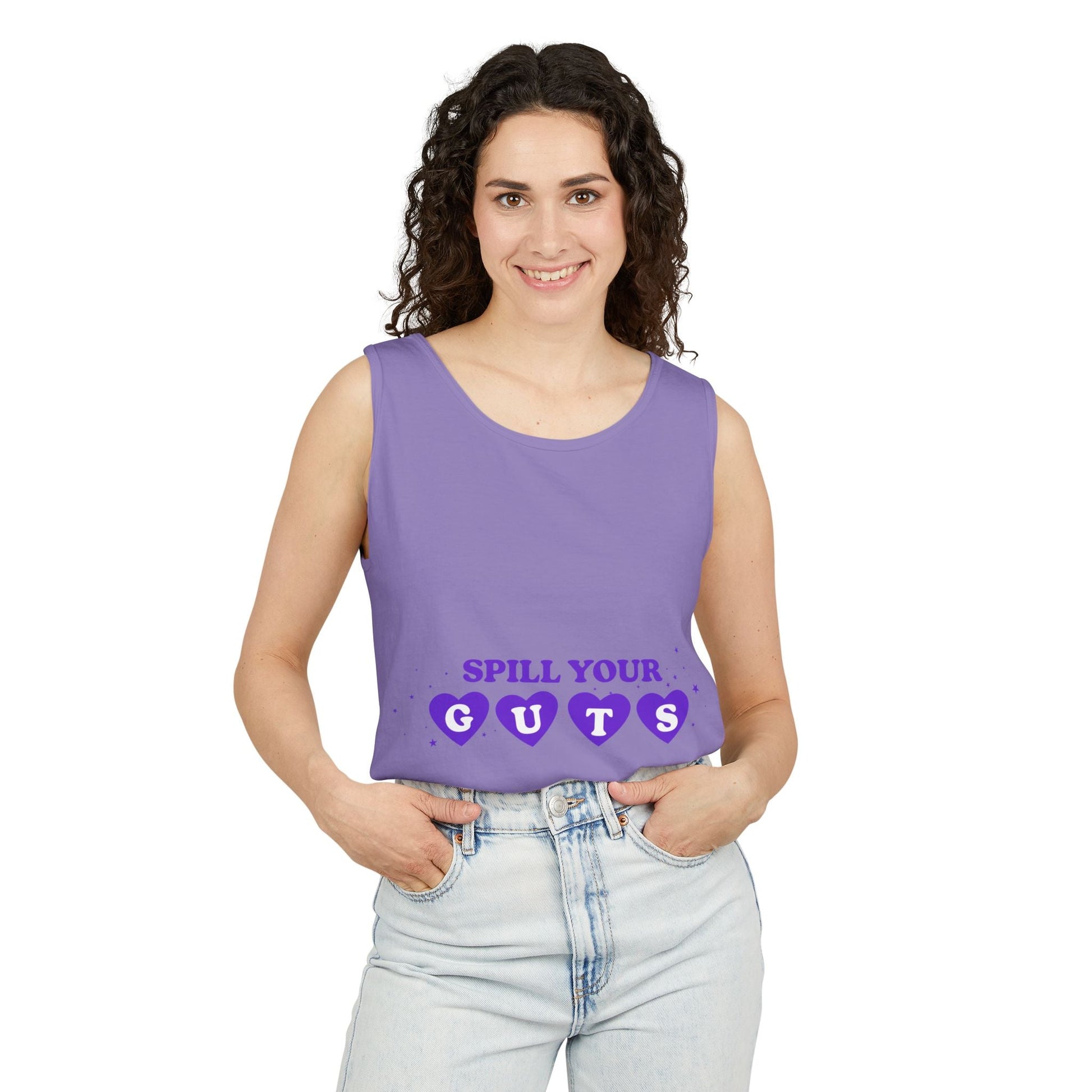 Spill Your Guts Heart-Dyed Tank Top Printify