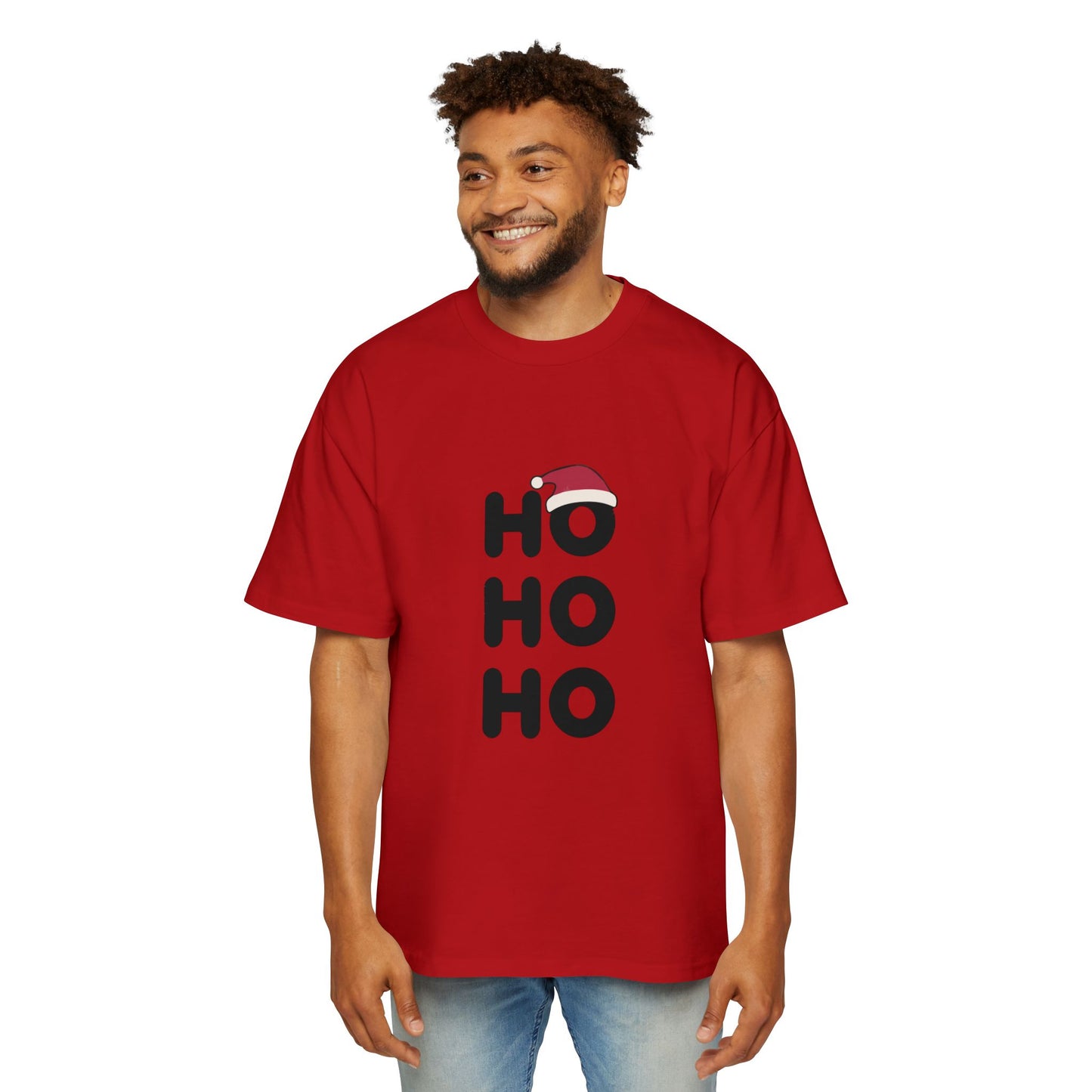 Ho Ho Ho Christmas Oversized Tee – Festive Holiday Graphic T-Shirt Printify