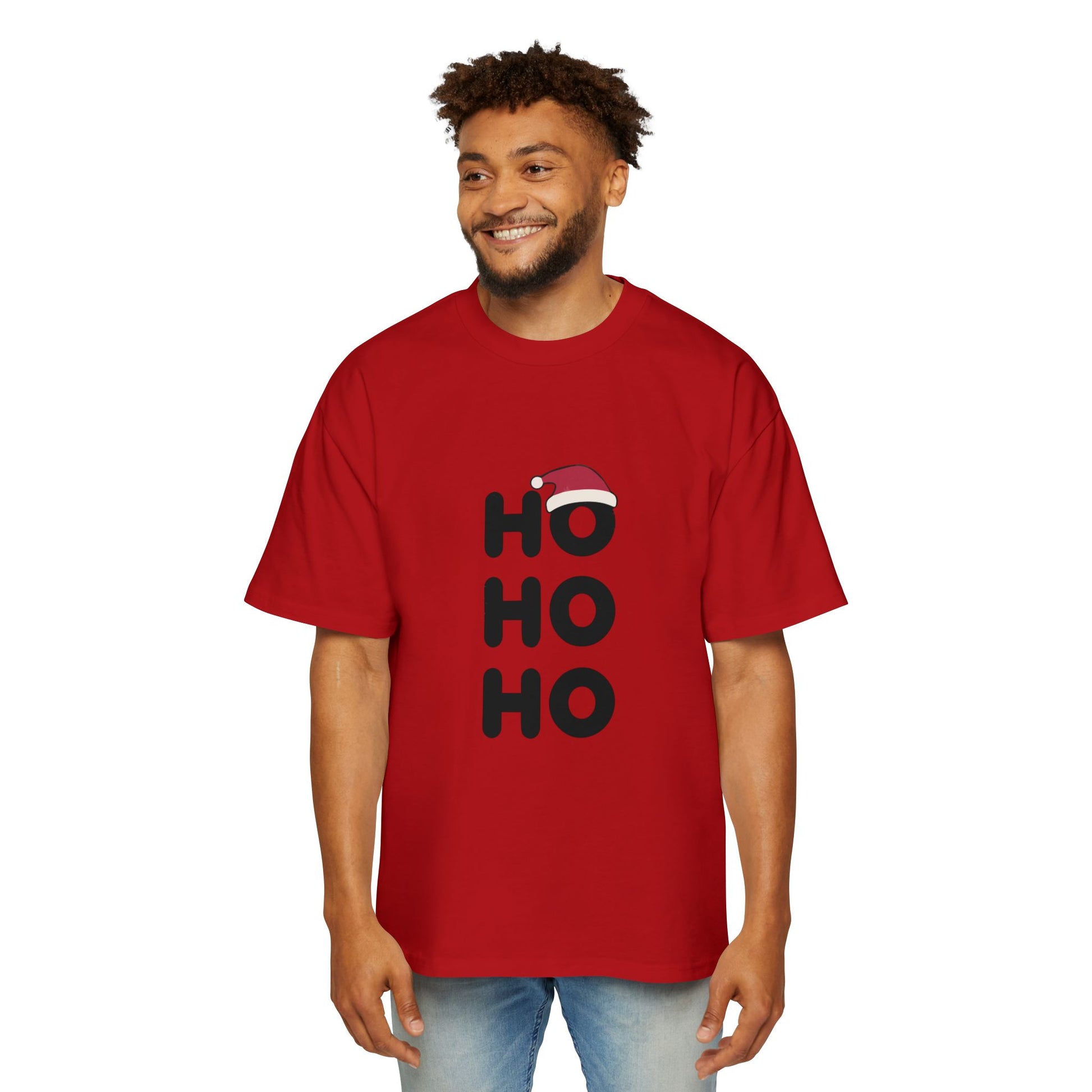 Ho Ho Ho Christmas Oversized Tee – Festive Holiday Graphic T-Shirt Printify
