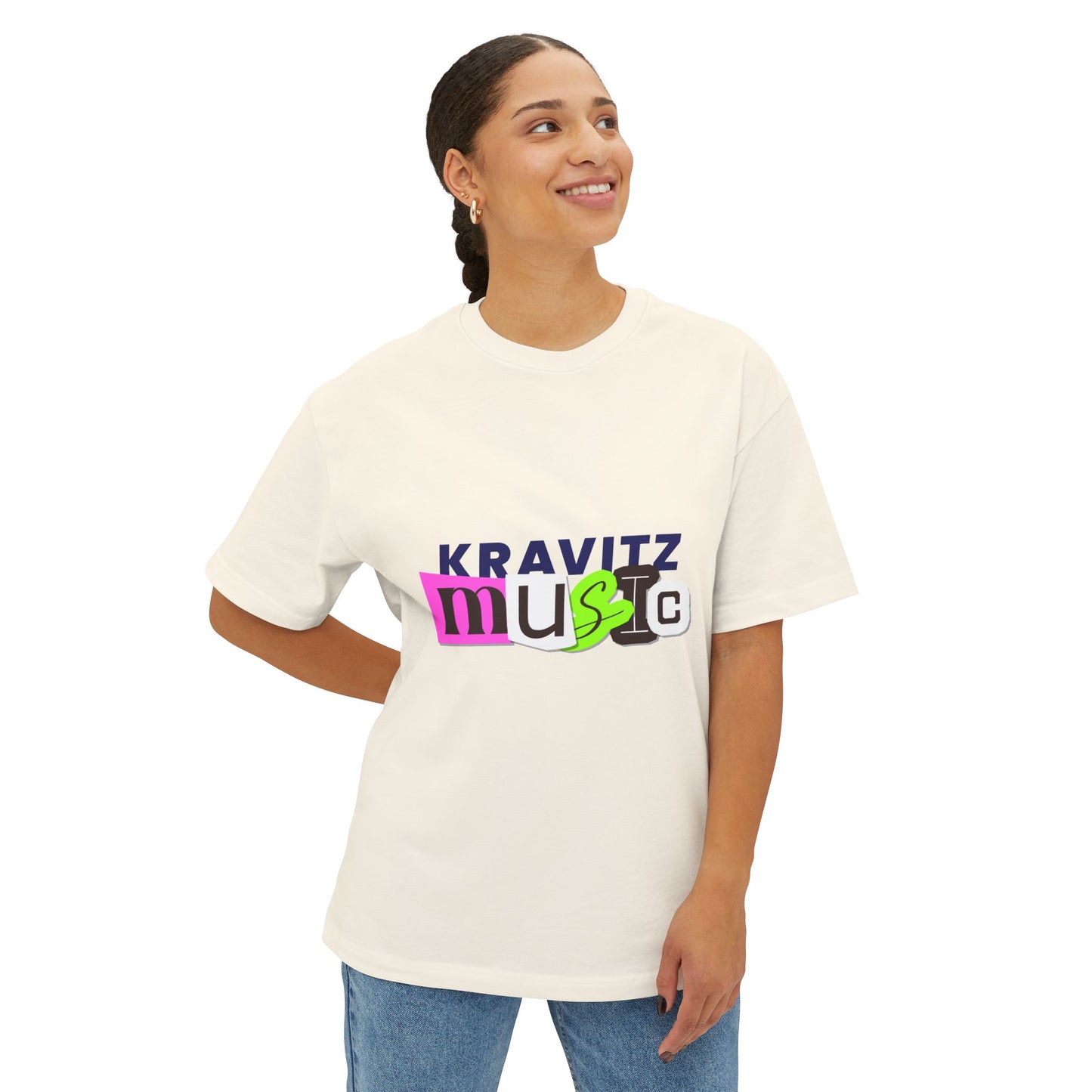 Mixed Tape Music Unisex Oversized Boxy tee Printify